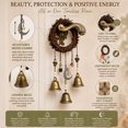thumbnail image 3 of Blessing Bells Witch Door Charm - Evil Eye Wind Chimes, Witchcraft Decor, Hanging Door Charm, Perfect for Protecting Home & Adding Witchy Boho Decor, 11.8*4.1in, Multicolor, 3 of 6