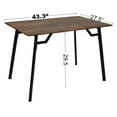 thumbnail image 2 of TOYTEXX 4-Piece Dining Set with Table, 2 Chairs and Bench, Rustic Wood Tabletop, Metal Frame, Padded Seats, Space-Saving Design, Brown, 2 of 7