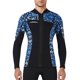 thumbnail image 1 of Eigraketly Traje de neopreno de 3MM para buceo, traje de neopreno grueso de manga larga, chaqueta, trajes de buceo, traje de Surf para aeróbic acuático, Deportes acuáticos azul METRO Eigraketly OD003290-02, 1 of 6
