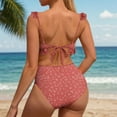 thumbnail image 5 of Rotm Maternity Swimsuit Maternity Bikini Swimsuit for Women High Waisted Two-Piece Bathing Suit Crop Top Pregnancy Swimwear Pink,L, 5 of 7