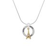 thumbnail image 2 of Delight Jewelry Goldtone Crystal Eiffel Tower Hero Ring Charm Necklace, 18", 2 of 4