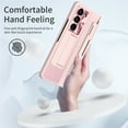 thumbnail image 5 of ELEHOLD Luxury Case for Samsung Galaxy Z Fold 5 2023 Rugged PC Shell with Built-in Screen Protector Hidden Kickstand Hinge Protection Support Wireless Charging Shockproof Full Body Case,Pink, 5 of 9