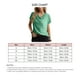 thumbnail image 4 of Camiseta de manga corta con cuello vuelto para mujer, Color puro, informal, elegante, jersey de verano, 4 of 7