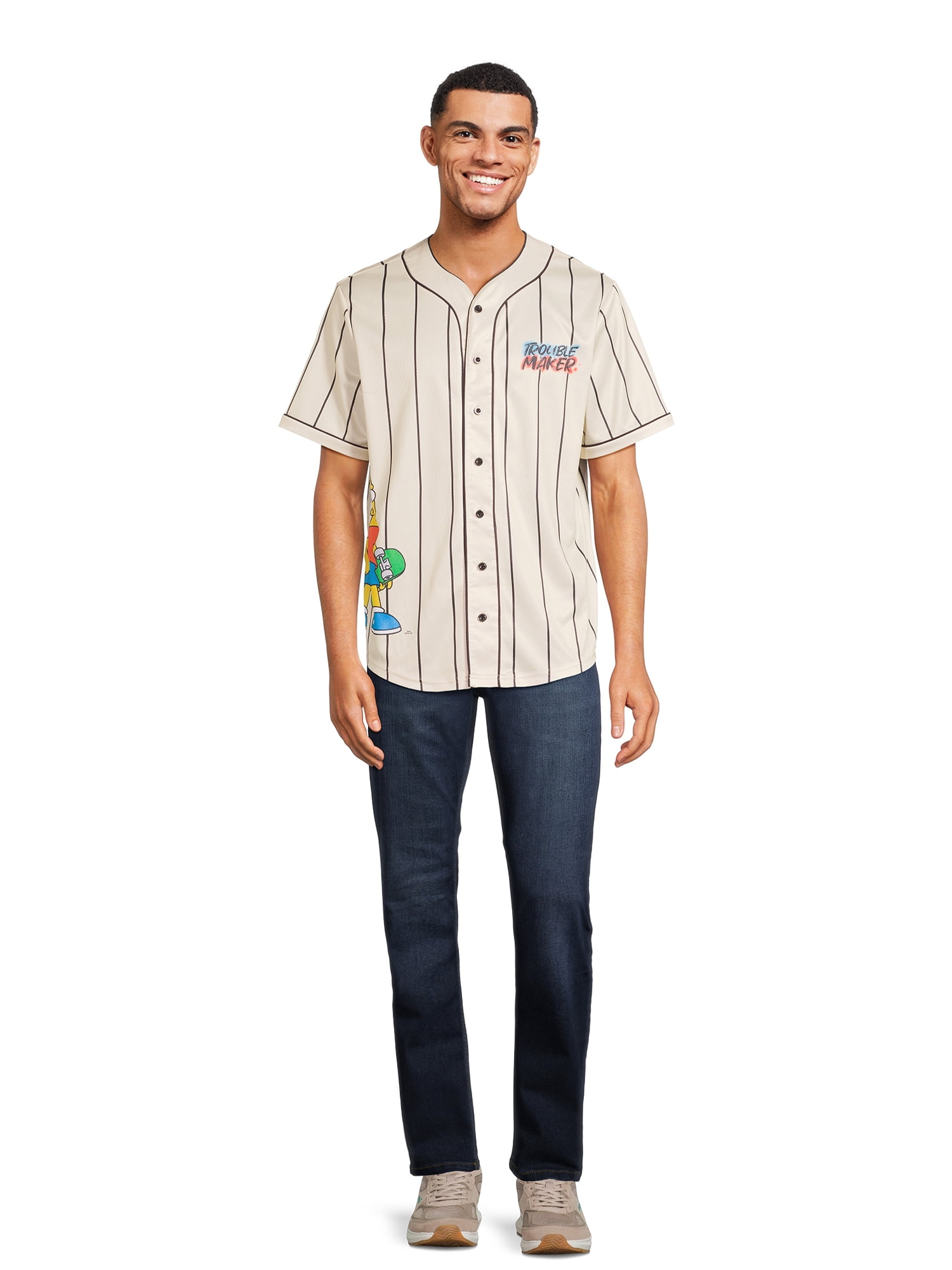 The Simpson’s Men’s Graphic Baseball Jersey, Sizes S-3X