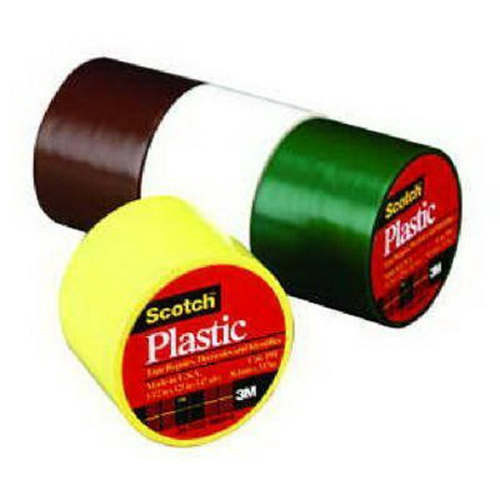 3M 191CL Scotch 11/2" x 125" Colored Plastic Tape, Clear