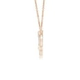 thumbnail image 2 of Angara Natural Diamond Necklace - Interlocking Diamond Circle Necklace in 14K Rose Gold for Women, 2 of 8