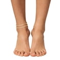 thumbnail image 3 of Women's Anklets, Waterproof Layered Ankle Bracelets Set - Chain with Charm, Trendy Summer Beach Jewelry Gifts for Her, Mom, Wife, Girlfriend, Mother's Day, 3 of 4