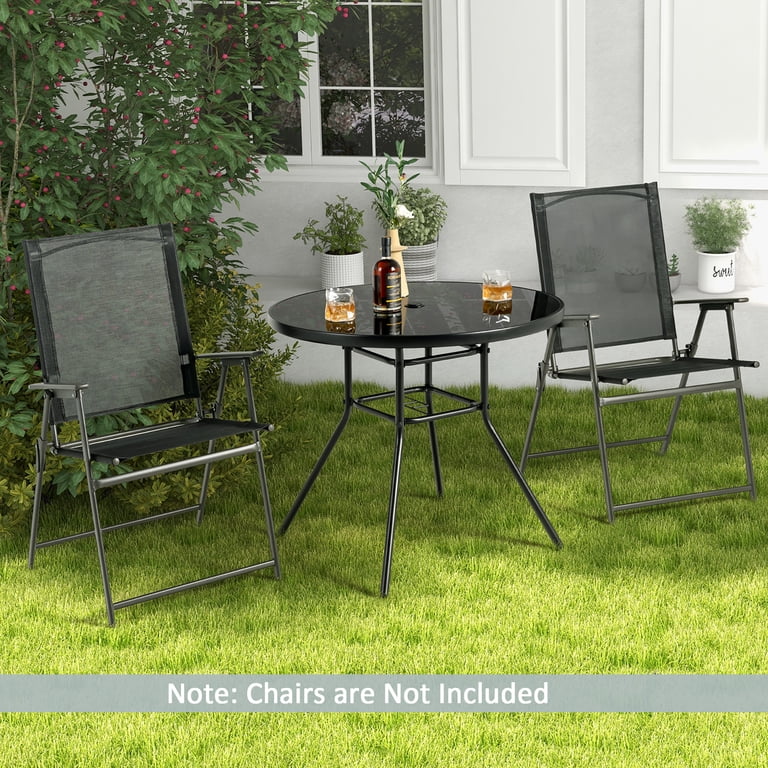 glass top replacement patio table with umbrella hole BIQWBIC 32" with Hole, Round Outdoor Dining Table Bistro Table with Table Top, All Weather Small Outdoor Table for Pool, Lawn, Backyard, Balcony : Patio This 32 round patio table combines elegance and functionality for your indoor and outdoor needs Costway 34" Round Tempered Glass
