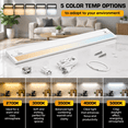 24 Inch White Hardwired Under Cabinet LED Lighting with Swivel Lens ...