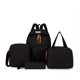 thumbnail image 1 of 4PCS Mochila De Gran Capacidad Rosa, Mochila Escolar Preppy, Mochila De Viaje Casual Y Bolsa Para Portátil Y Almuerzo Y Bolsa De Lápices, 1 of 4