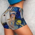 thumbnail image 4 of Goofa Starry White Horse Printed Workout Shorts Women Seamless Scrunch Butt Lifting High Waisted Gym Booty Shorts Elastic Workout Shorts-Large, 4 of 8