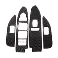 thumbnail image 1 of Unique Bargains Window Lift Switch Panel Trim Cover for Cadillac CTS 2008-2013 Front Rear Car Door Window Control Button Interior Accessories Carbon Fiber Black, 1 of 6