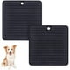 thumbnail image 1 of Alfombrilla impermeable para perros, juego de 2 piezas, perfecta para darles yogur o mantequilla de cacahuete (negra)., 1 of 5