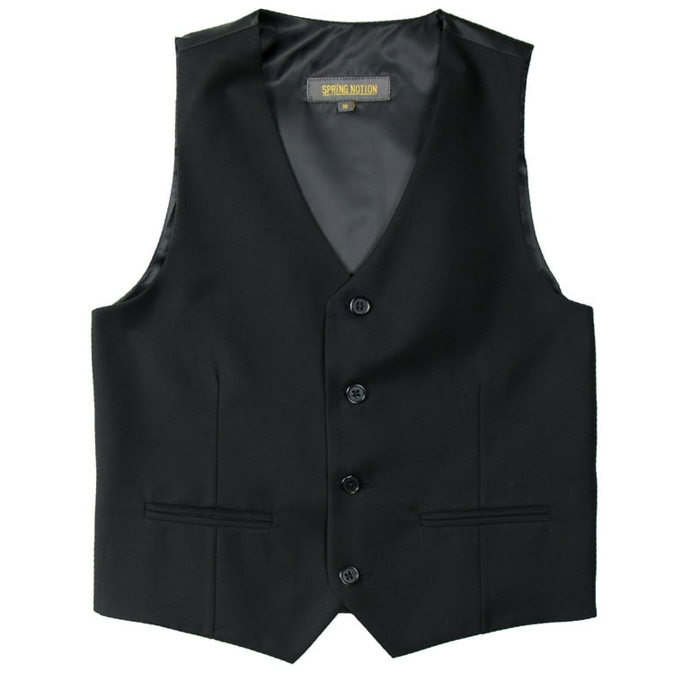 boys black dress vest