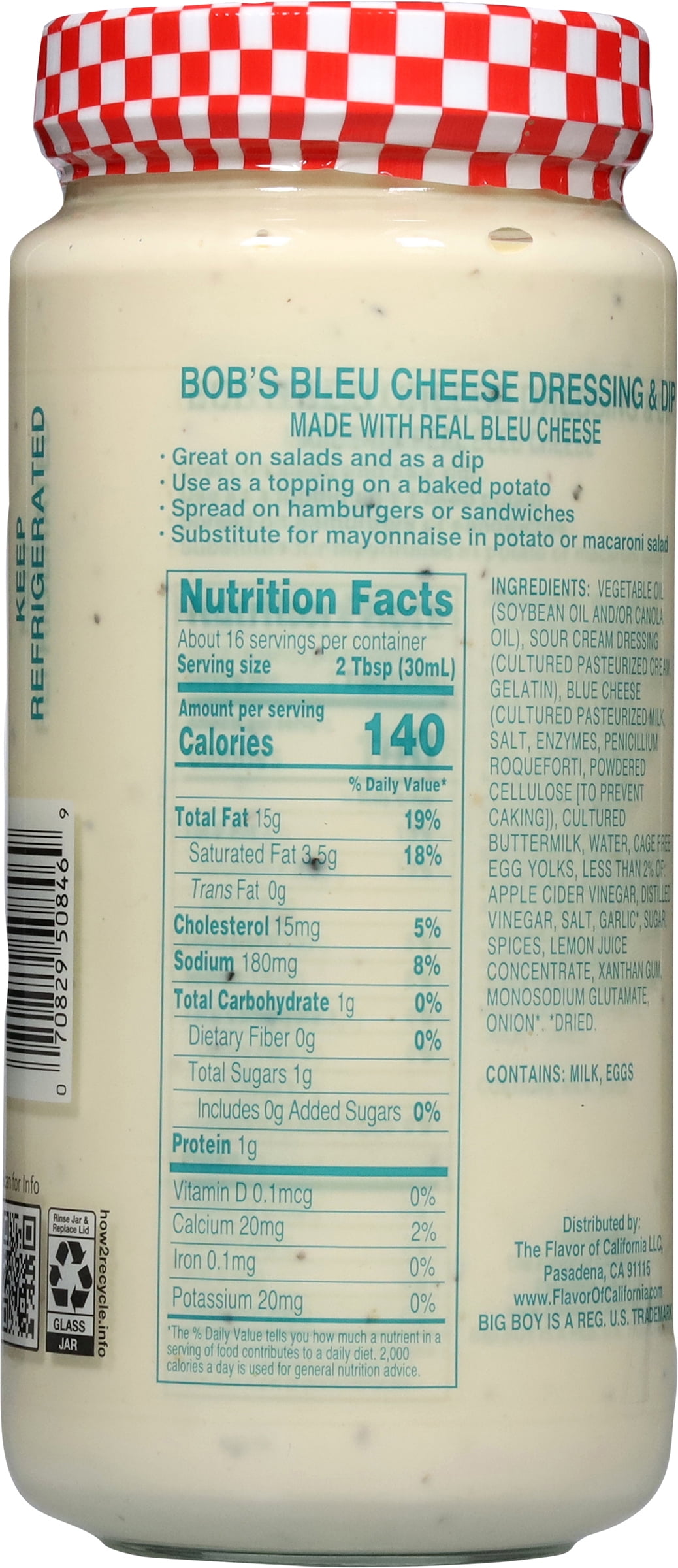 Bob's Bleu Cheese Salad Dressing & Dip 16 fl oz