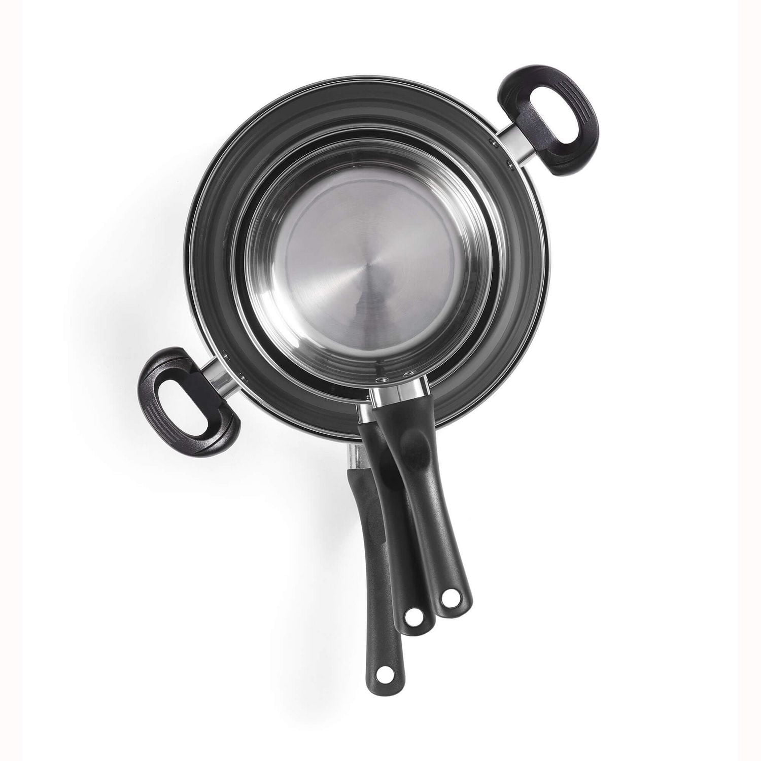 Starbasix Acier Inoxydable Batterie de cuisine 7-pièces Couvercles en verre trempé