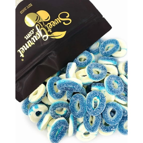 SweetGourmet Blue Raspberry Rings Gummy Candy | 2 Pounds