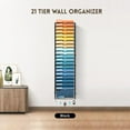 thumbnail image 2 of 7-Tier Wall File Holder Organizer with Hooks, Mesh Hanging File Organizer, Mail Organizer Wall Mounted for Papers, Folders, Office Magazine Rack, Assembly Needed, Black, 2 of 14