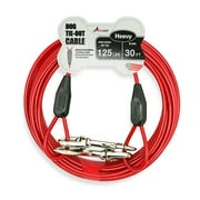 Petest 30ft Tie-out Cable with Crimp Cover for Heavy Dogs Up To 125 Pounds