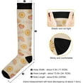 thumbnail image 3 of 1 Pair Peace Sign Rainbow Compression Socks 20-30mmHg Knee High Women Socks Tube Athletic Stockings for Men Sport Soccer Running Cycling Medical Nurse Winter Travel Gift, 3 of 7