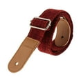 thumbnail image 4 of Sangle de Ukulélé Ajustable avec Embouts en Cuir PU pour Guitare à 4 Cordes Rouge, 4 of 7