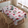 thumbnail image 2 of Strawberry Plants Fruit Heart Daisy Checkered Rectangle Tablecloth 60"x84",Waterproof Polyester Rectangle Table Cloth, Wipeable Spillproof Polyester Tablecloth for Dining, Camping, Indoor and Outdoor, 2 of 5