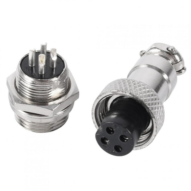 Aviación Plug Conector, 10?pares de montaje 12?mm Dia tornillo metal Aviación Conector macho a hembra Socket Tapones, 4 Pines conectores de cable Spptty Electricista