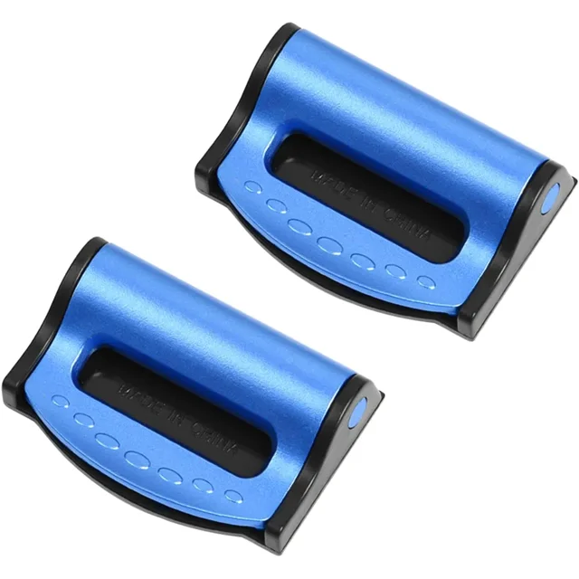 2PCS Car Seat Belt Adjuster, Safety Seatbelt Clips Adjust for Adults, Auto Comfort Shoulder Neck Protector Strap Positioner Locking Clip, Car Interior Accessories Universal for Most Vehicles (Blue)