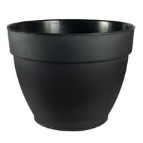 Jacinto Recycled Plastic Planter, 6 in Opening Diameter, Black Color