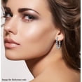 thumbnail image 2 of Natural Aquamarine Hoop Earrings in Platinum Over Sterling Silver, Aquamarine Earring, Aquamarine Jewelry, Gemstone Hoop Earring for Her, 2 of 3
