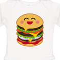 thumbnail image 4 of Inktastic Hamburger Kawaii Boys or Girls Long Sleeve Baby Bodysuit, 4 of 5