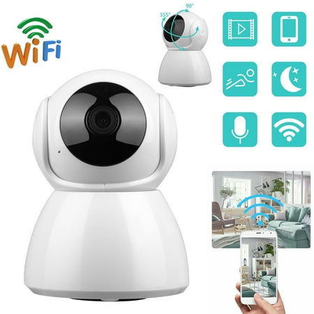 Kick Monitoring System EEEkit 720P Wireless IP Camera, WiFi HD Home Security Monitoring Systems, 360 Degree Panoramic View Angle Nanny Cam with Motion Detection, Night Vision, Two-Way Audio for Baby/Elder/Pet ()