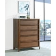 thumbnail image 2 of Maderia 5-drawer Chest of Drawers Walnut, 2 of 12