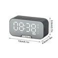 thumbnail image 2 of MORESEC under $5 Bluetooth Alarm ClockSmart Mirror Display Device with FM Radio and Temperature Readout, Elderly Friendly Speaker with Wireless Charging Stand, 2 of 9