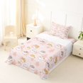 thumbnail image 3 of Manfei Funny Pet Twin Sheets, Kawaii Slepping Cat Bedding, Pink, 3pcs, 1 Flat Sheet, 1 Fitted Sheet and 1 Pillowcase, 3 of 6