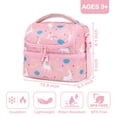 thumbnail image 4 of GYEUKHAM Kids Double Decker Cooler Insulated Lunch Bag Large Tote for Boys, Girls, Men, Women, With Adjustable Strap,Pink-Unicorn, 4 of 7
