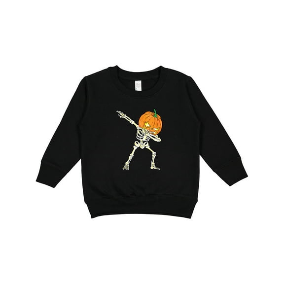 Inktastic Halloween Dabbing Great Pumpkin Skeleton Toddler Sweatshirt
