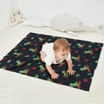 thumbnail image 2 of Black Dinosaurs Space Surfing Pattern Blanket,Comfortable Soft Lamb Wool Throw Blanket,All Season,Warm Lightweight Blankets for Sofa Bed Couch Living Room Chair,30"x40", 2 of 4