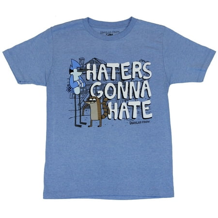 The Regular Show Mens T-Shirt - "Haters Gonna Hate" Mordeci an Rigby Image
