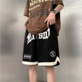 thumbnail image 1 of Pantalones cortos casuales de verano para hombre, estilo americano, estilo retro, holgados, de cinco puntos, para combinar con todo, pantalones de baloncesto de calle alta, 1 of 1