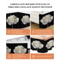 thumbnail image 6 of Flower Black Bed Skirt Cal King Size,Gold White Abstract Floral Aesthetic Wrap Around Bed Skirting with Adjustable Elastic Strap,Dust Ruffled Pleated Bedskirts 18 Inch Drop for Bedroom Cal King Beds, 6 of 9