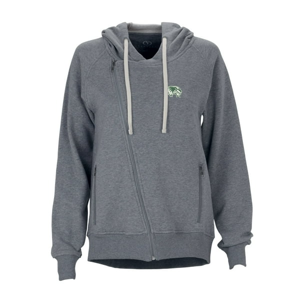 Women's Charcoal Utah Valley Wolverines Fleece Moto Jacket