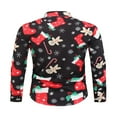 thumbnail image 2 of Men‘s Christmas Dress Shirts Fun Printed Long Sleeve Regular Fit Button Down Shirts Light Blue M, 2 of 7