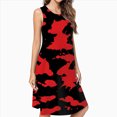 thumbnail image 2 of Red And Black Paint Splatter Dress Elegant Party Dresses Evening Dresses Women Dress Sleeveless Dress Ladies Dresses, 2 of 4