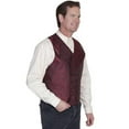 thumbnail image 3 of Scully Rangewear Mens Burgundy Polyester Paisley Scroll Double Breasted Vest S, 3 of 3