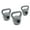 Gray, variant on CAP Barbell 30lb Vinyl Kettlebell Set (5, 10, 15 lbs), Black