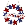 thumbnail image 2 of Couronne de Porte en Forme d'Étoile en Bois, Panneau Suspendu Patriotique, Décoration Festive avec Étoiles Rouges, Blanches et Bleues, 30x30 cm pour la Fête de l'Indépendance, l'Action de Grâce, le Printemps, le Mariage, l'Anniversaire, le Nouvel An, Pâques et Autres, 2 of 6