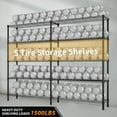 thumbnail image 5 of Ktaxon 1500LBS Heavy Duty Wire Shelving, 5-Tier Extra-wide Metal Shelves, Steel Garage Storage Rack, Adjustable DIY Corner Commercial Shelving for Pantry Storage Organizer, 58"W x 13.8"D x 71"H, Black, 5 of 15