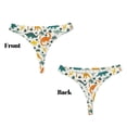 thumbnail image 3 of Balery Dinosaurs and Tropical Leaves Tangas de Algodón para Mujer con Estampado – Ropa Interior Sexy, Transpirable, G-string-XX-Large, 3 of 6
