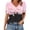 Pink, variant on Vmvidoty Blouses for Women Floral Boho Summer Tops V Neck Short Sleeve Shirts Pink M